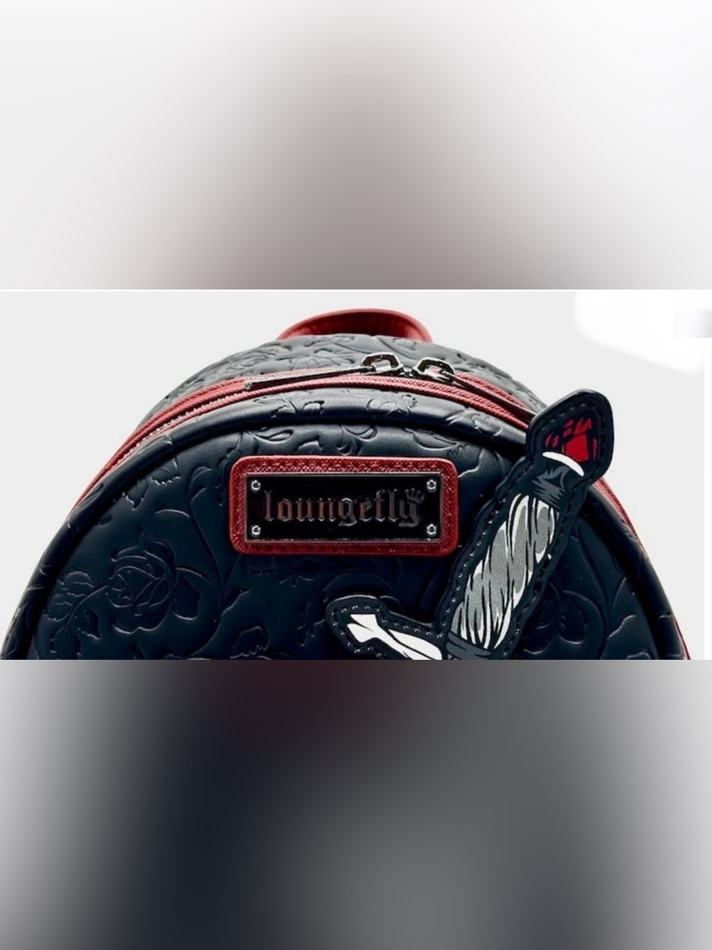 LOUNGEFLY EXCLUSIVE NWT DARK ROMANCE BACKPACK. STUNNING! VEGAN LEATHER! - Picture 2 of 9